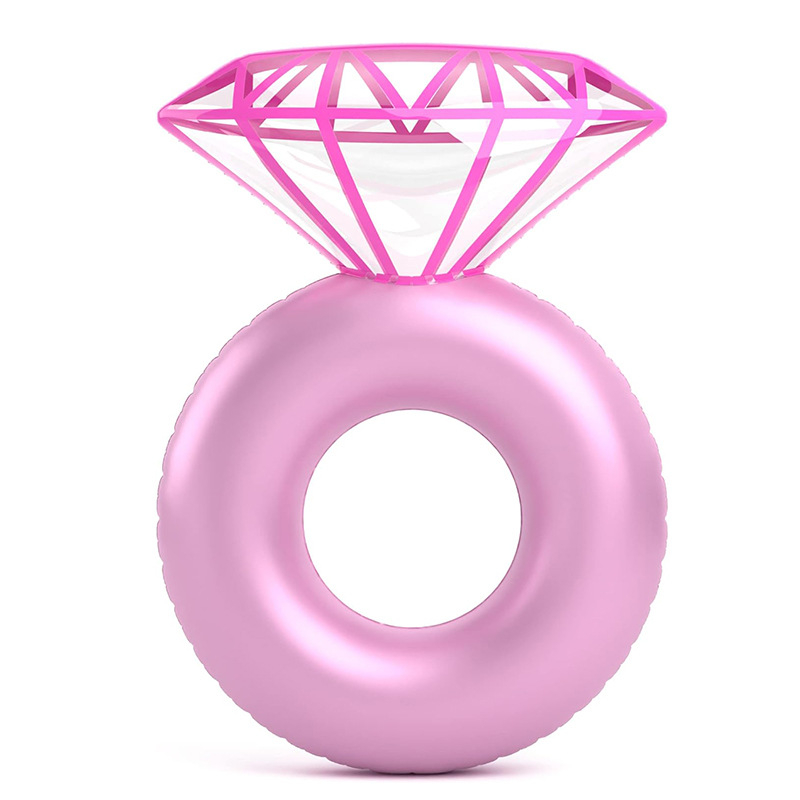 Täispuhutav teemant ujumisrõngas veemänguasi peo seljatoega lamamistool päikesevari päevitusbassein teemantrõngas iste