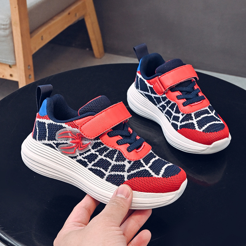 Bērnu apavi no sieta, elpojoši, 2025. gada jauni zēnu apavi, multfilmu apavi, bērnu apavi, pārrobežu tirdzniecība ir izdota.