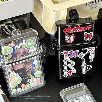 INS στυλ κορεατική έκδοση μικρή κάρτα DIY κουτί καρτών επιτραπέζιο κουτί αποθήκευσης μεγάλης χωρητικότητας κρεμαστό κουτί οργάνωσης φασολιών αγάπης αναδιπλούμενο κάλυμμα ανθεκτικό στη σκόνη