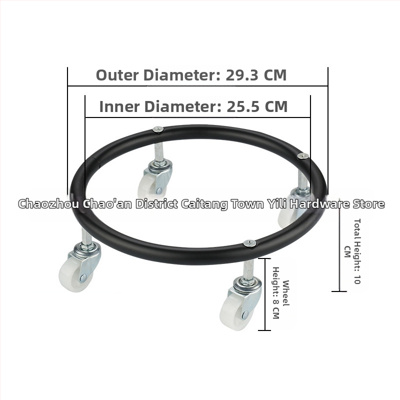 Speciális vastag, fékes univerzális kerékkel, mobil gőzhenger talptárcsával, gáztartály szíjjal, kerékalappal, cseppfolyósított gáz tálca konzollal