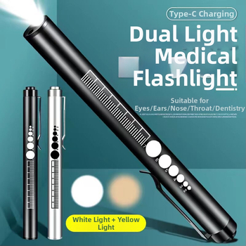 Mokinio rašiklis gydytojo slaugytojo vaikams rytinis patikrinimas USB įkraunamas oftalmologijos otolaringologijos burnos mažas medicininis žibintuvėlis LED