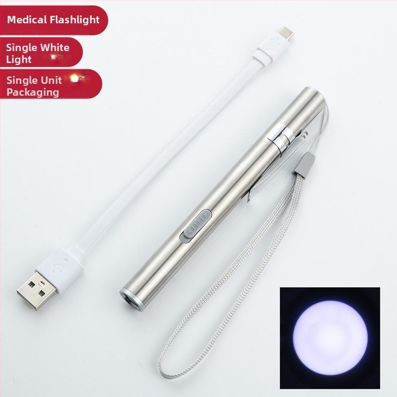 Mokinio rašiklis gydytojo slaugytojo vaikams rytinis patikrinimas USB įkraunamas oftalmologijos otolaringologijos burnos mažas medicininis žibintuvėlis LED