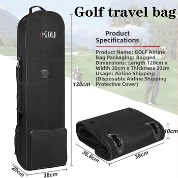 Διασυνοριακή τσάντα γκολφ αεροπορίας με υψηλές πωλήσεις, τσάντα ελέγχου αεροσκαφών, προστατευτικό κάλυμμα τσάντας γκολφ, πτυσσόμενο κάλυμμα τσάντας μπαστουνιού