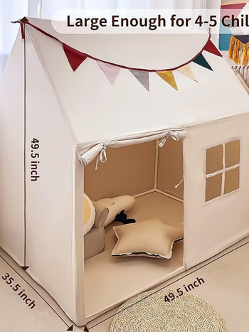 Μικρή παιδική σκηνή εσωτερικού χώρου για παιδιά, σπιτάκι παιχνιδιών ψυχαγωγίας μωρού, σπίτι κάστρου, σε στυλ κρέμας
