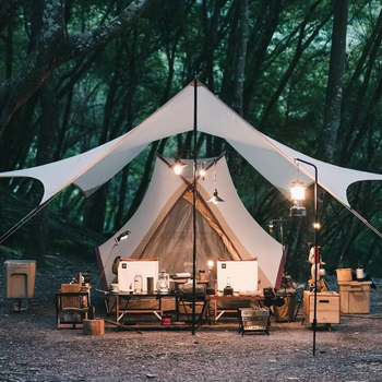 Ράβδος στήριξης από παχύρρευστο κράμα αλουμινίου με διάμετρο 22 mm και πάχος 1,3 mm, συνοδεύεται από τσάντα αποθήκευσης, ειδικά σχεδιασμένο για ηλεκτρονικό εμπόριο, απαραίτητο για κάμπινγκ.