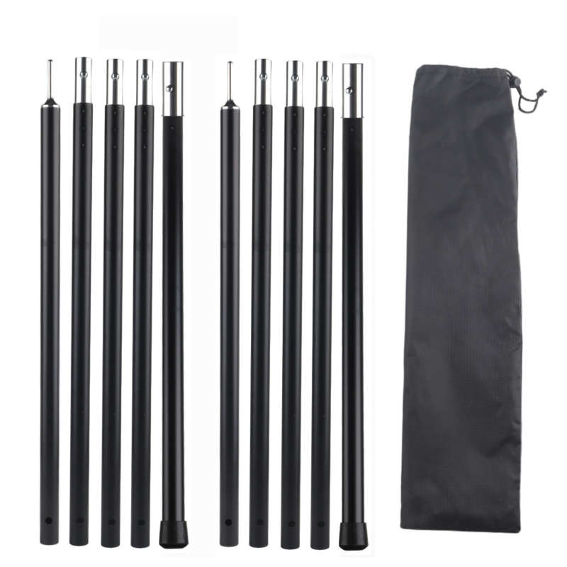 Vastagított alumíniumötvözetből készült tartórúd, 22 mm átmérővel és 1,3 mm vastagságban, tárolótáskával, kifejezetten e-kereskedelemhez tervezve, kempingezéshez nélkülözhetetlen kellék