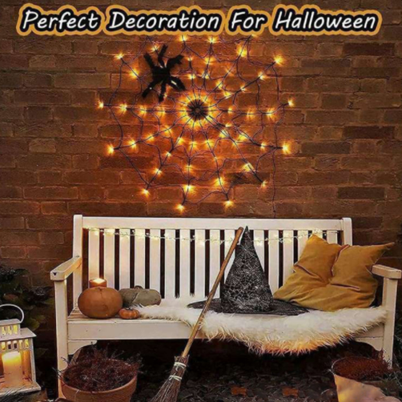 Tarpvalstybinės Helovino dekoracijos, šviesos stygos, LED siaubo atmosferos išdėstymas, voratinklio vaiduoklių festivalis, nuotolinio valdymo dekoratyvinės lemputės