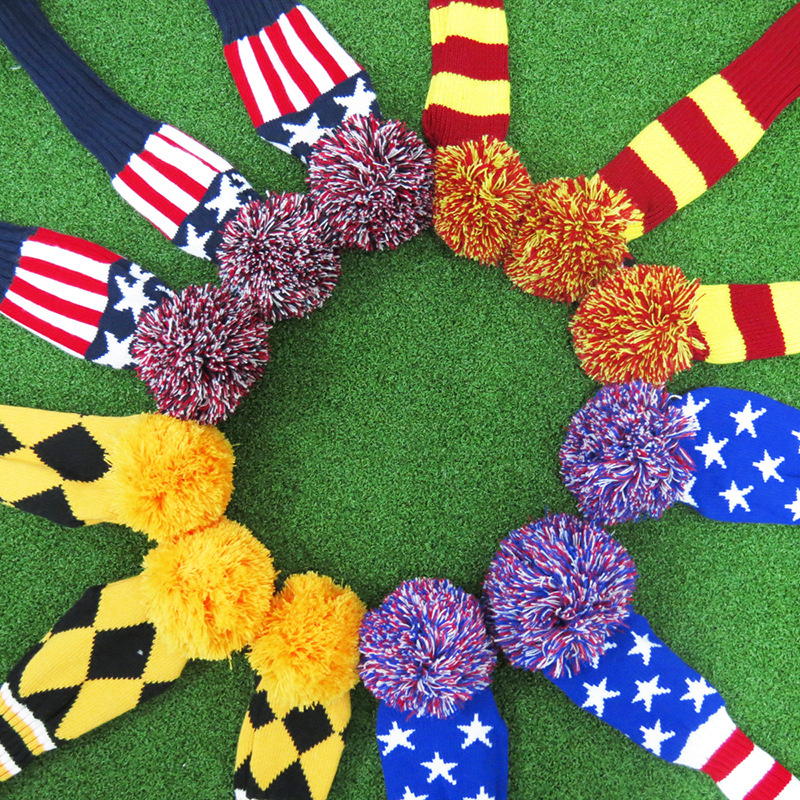 Teljes készlet klasszikus golfütőfej kötött hüvely feldolgozás GOLF vasütőfej gyapjú nem sérti a rúd védősapkáját