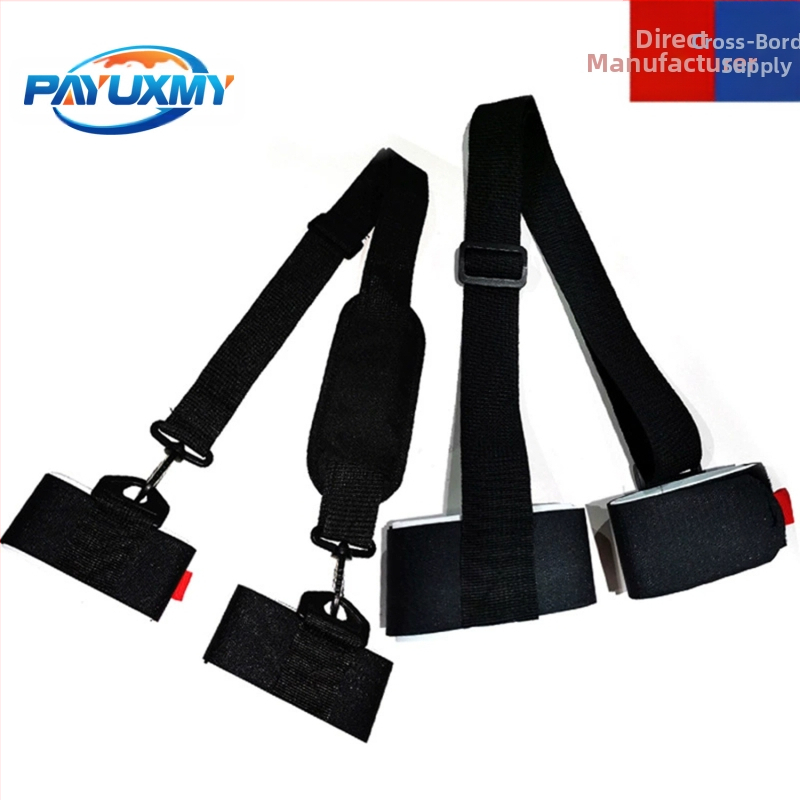 Трансгранична налична каишка за ски, преносима двойна дъска за сноуборд, фиксирана каишка, регулируема каишка за шейна