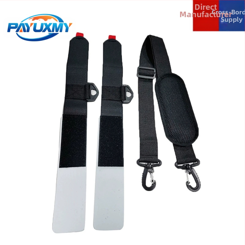 Трансгранична налична каишка за ски, преносима двойна дъска за сноуборд, фиксирана каишка, регулируема каишка за шейна