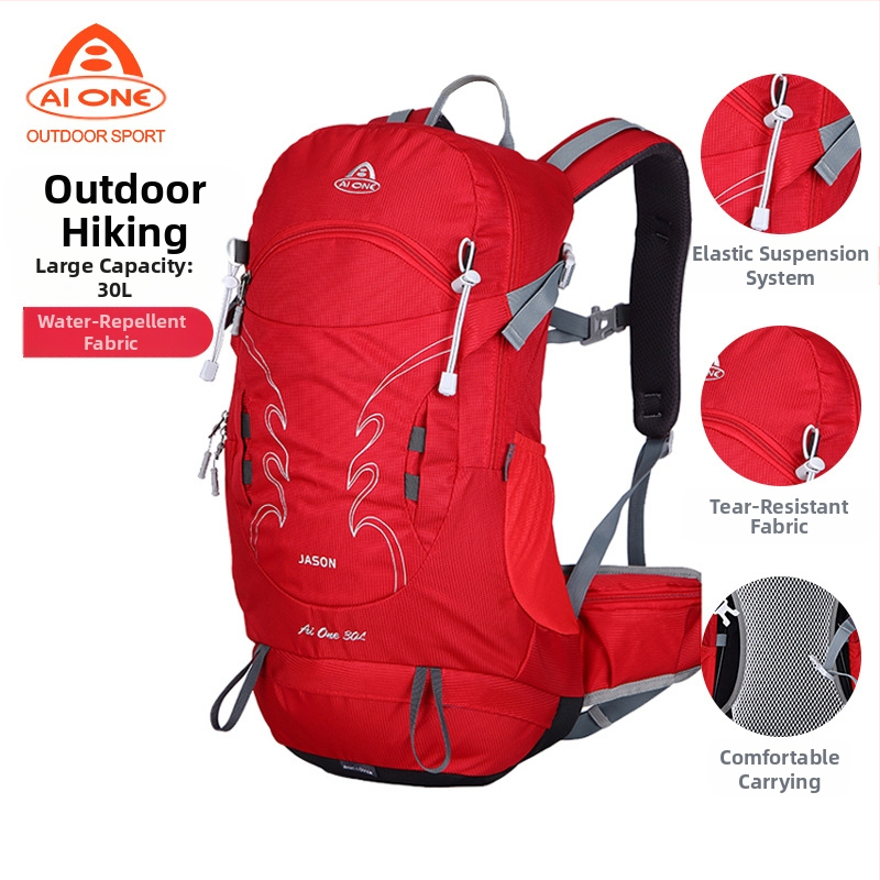 Aiwang Vanjska planinarska torba s visećim leđima Vodootporna muška i ženska kamperska, planinarska i biciklistička torba 30L