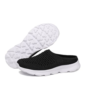 2024 m. naujos užsienio prekybos šiltos puspadėlės tylios moteriškos visų sezonų plokščios, minkšto padu, neslystančios, kvėpuojančios namų šlepetės