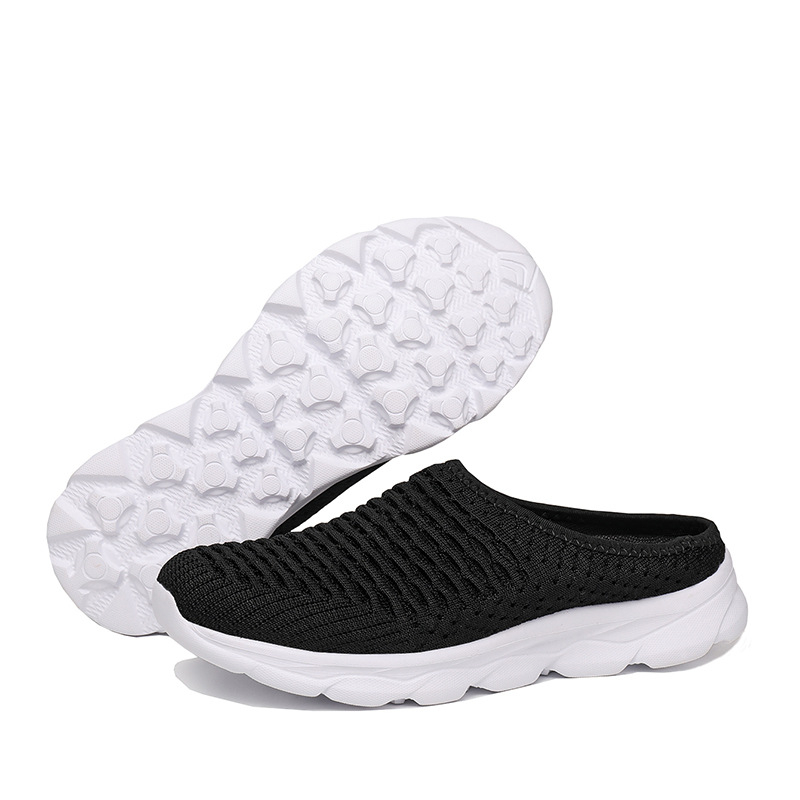 2024 m. naujos užsienio prekybos šiltos puspadėlės tylios moteriškos visų sezonų plokščios, minkšto padu, neslystančios, kvėpuojančios namų šlepetės