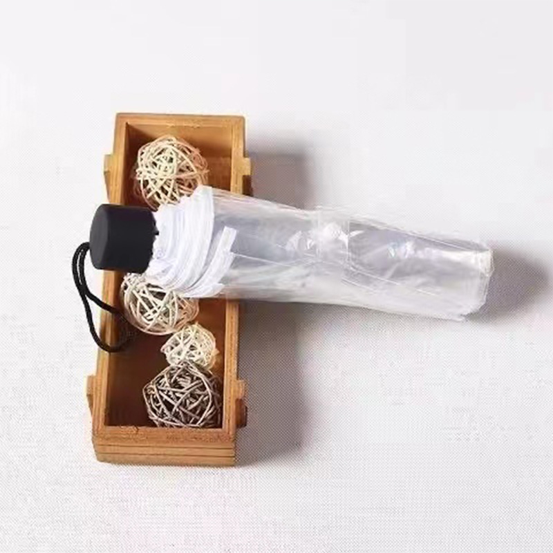 Átlátszó összecsukható esernyő cseresznyevirág mintás átlátszó kameraesernyő 8 csontos logós reklámesernyő megerősített szélálló tartós esőálló kettős felhasználású esernyő