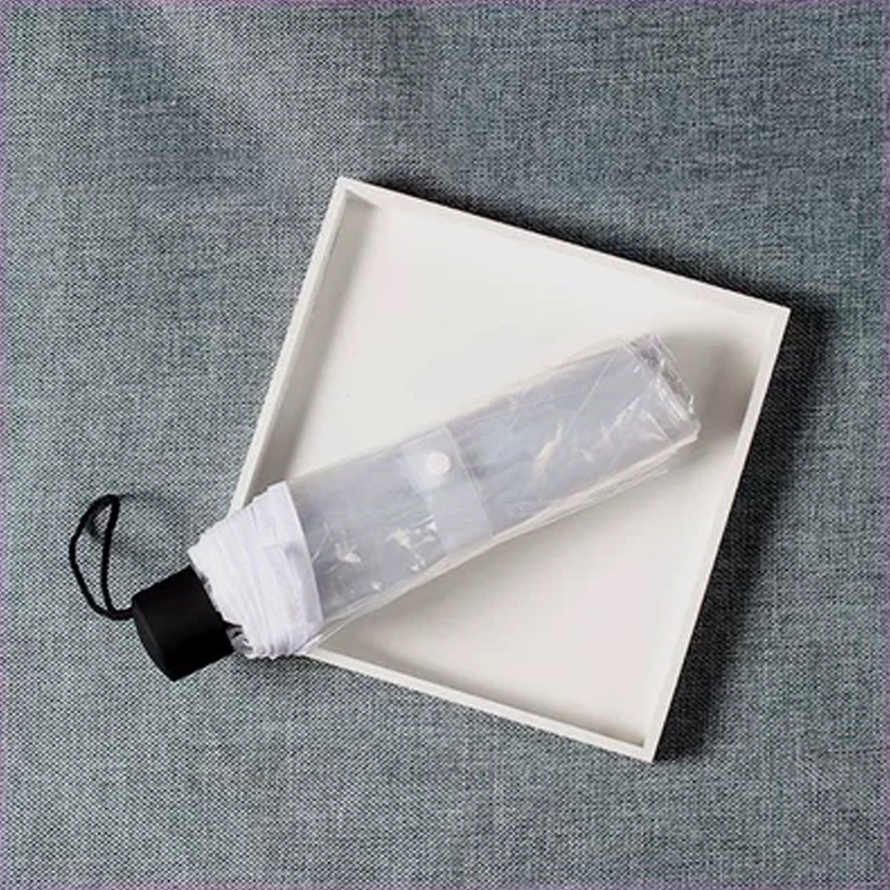 Átlátszó összecsukható esernyő cseresznyevirág mintás átlátszó kameraesernyő 8 csontos logós reklámesernyő megerősített szélálló tartós esőálló kettős felhasználású esernyő