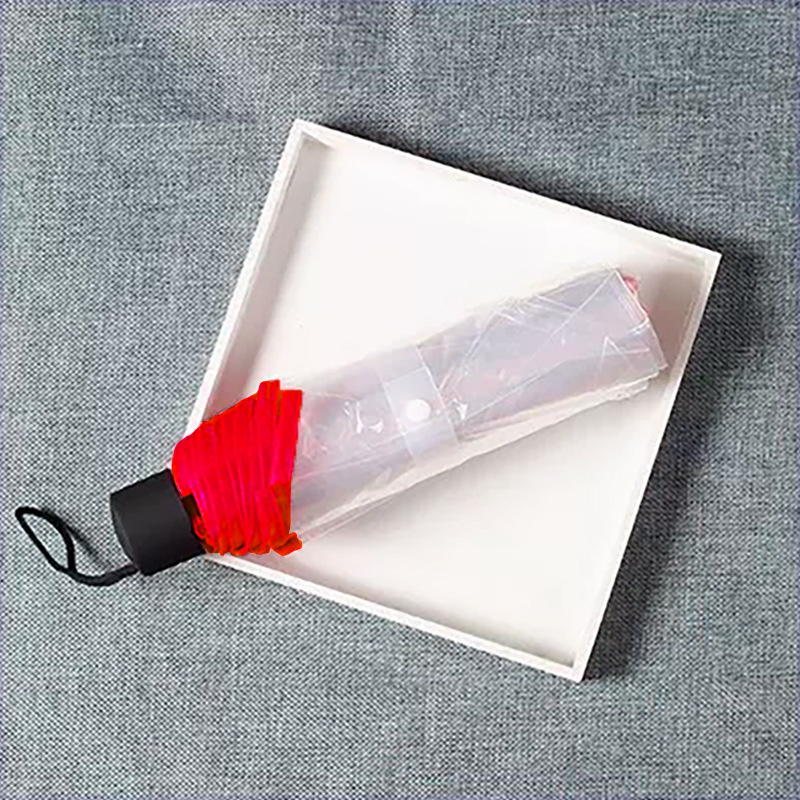 Átlátszó összecsukható esernyő cseresznyevirág mintás átlátszó kameraesernyő 8 csontos logós reklámesernyő megerősített szélálló tartós esőálló kettős felhasználású esernyő