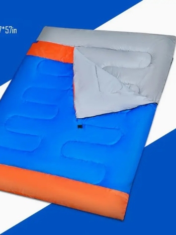 Двоен удебелен топъл спален чувал за къмпинг, устойчив на мръсотия, за възрастни, на открито, преносим, за трансгранично ползване