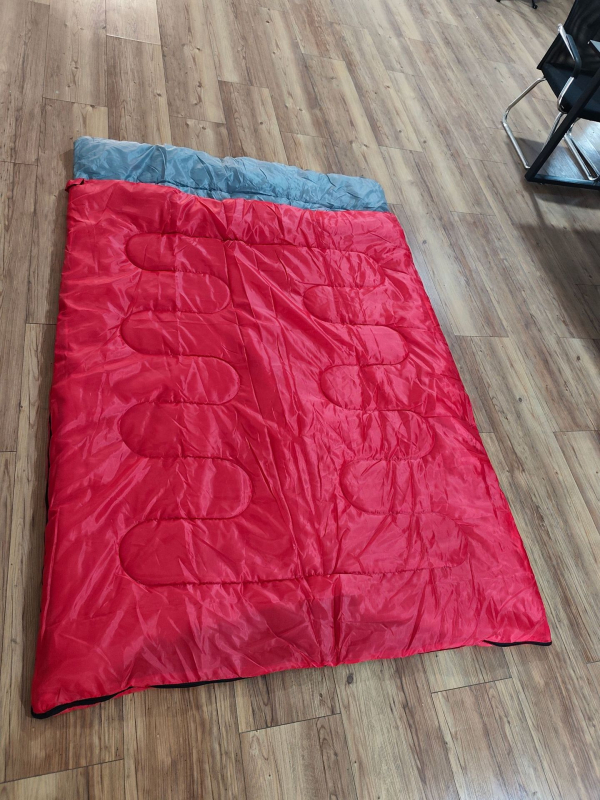 Двоен удебелен топъл спален чувал за къмпинг, устойчив на мръсотия, за възрастни, на открито, преносим, за трансгранично ползване