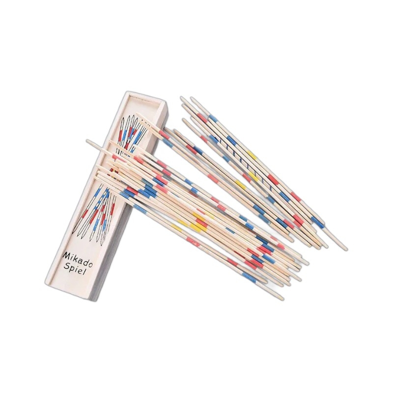 Класически дървен пъзел, носталгична игра родител-дете, 80 играчки, дървена интерактивна детска маса, бамбукова пръчка