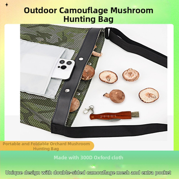 Amazon kültéri gyümölcsös zsák, légáteresztő, kétoldalas, álcázó, vadgomba-szedő táska, összecsukható, nagyméretű betakarító táska