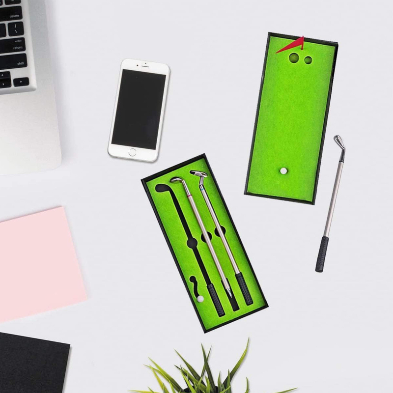 Golfa dāvanu pildspalva Lodīšu pildspalva Pasākuma dāvana Pasākuma dāvana Mini stadions 1 kaste 3 pildspalvas sarkana zila melna katra 1