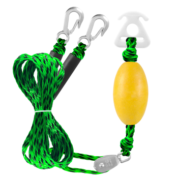 Húzófejes dupla horgos húzókötél úszóval, szörfözéshez, kanapéhoz való húzókötél, vontatható kötél 1