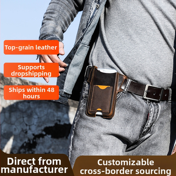 Κατάλληλο για προστατευτική θήκη κινητού τηλεφώνου iPhone14/15/16, δερμάτινη ζώνη Crazy Horse Leather Card, δερμάτινη θήκη κινητού τηλεφώνου 6,1 ιντσών