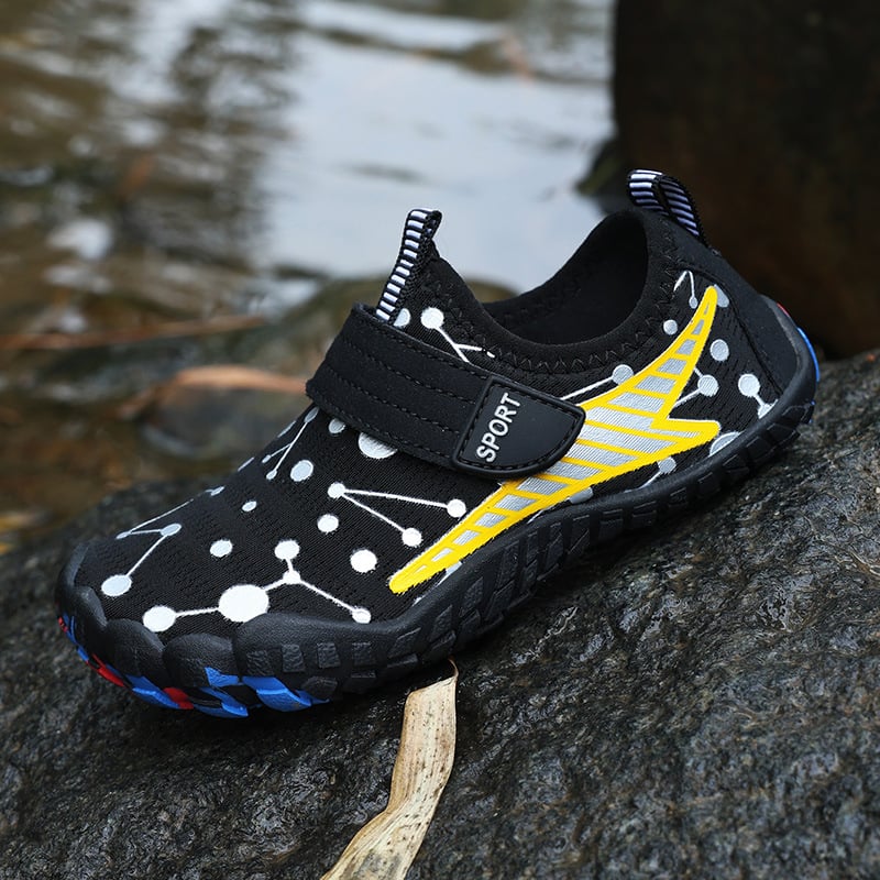 Határokon átnyúló gyermek szabadtéri cipők lányoknak, csúszásgátló strandcipők, fiúknak való kemping gázlócipők, gyorsan száradó, lélegző úszócipők