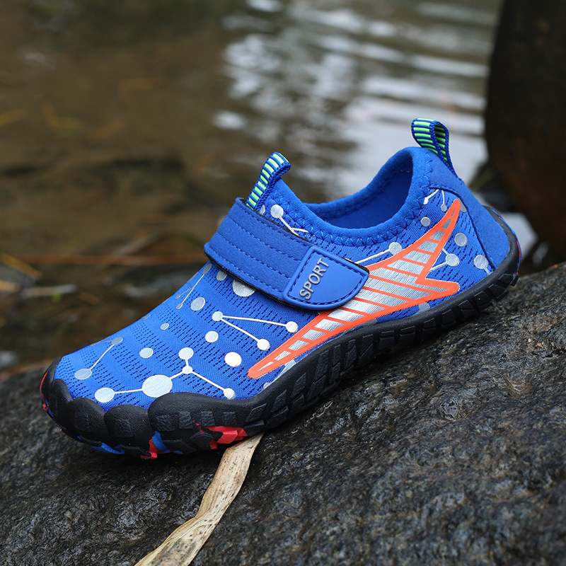 Határokon átnyúló gyermek szabadtéri cipők lányoknak, csúszásgátló strandcipők, fiúknak való kemping gázlócipők, gyorsan száradó, lélegző úszócipők