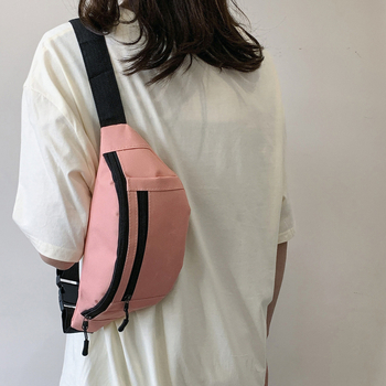 Geantă de talie mare pentru bărbați și femei, geantă de umăr Crossbody, geantă de piept, rucsac la modă, portofel multifuncțional, culoare solidă, casual, pentru bărbați și femei