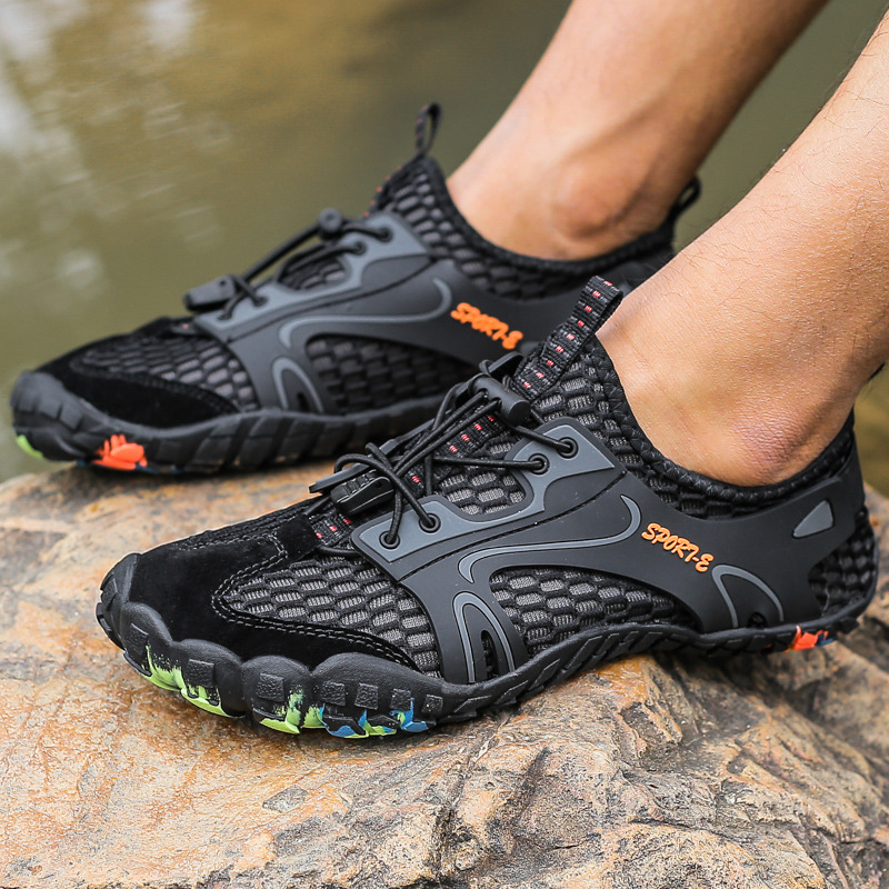 Трансгранични бързосъхнещи обувки Мъжки летни туристически обувки Дишащи мъжки обувки Ежедневни спортни Нехлъзгащи се Износоустойчиви туристически обувки на открито