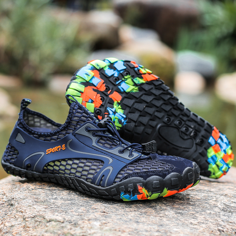 Трансгранични бързосъхнещи обувки Мъжки летни туристически обувки Дишащи мъжки обувки Ежедневни спортни Нехлъзгащи се Износоустойчиви туристически обувки на открито