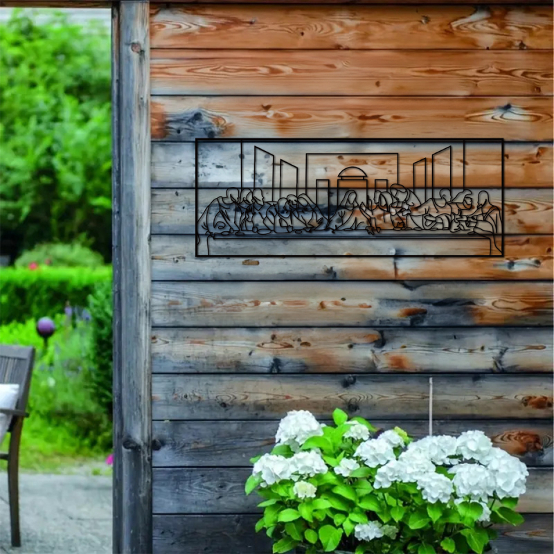 Dekoratív medál vasbeton fali dekoráció után, kreatív húsvéti Jézus feltámadása határokon átnyúló fémmegmunkálók