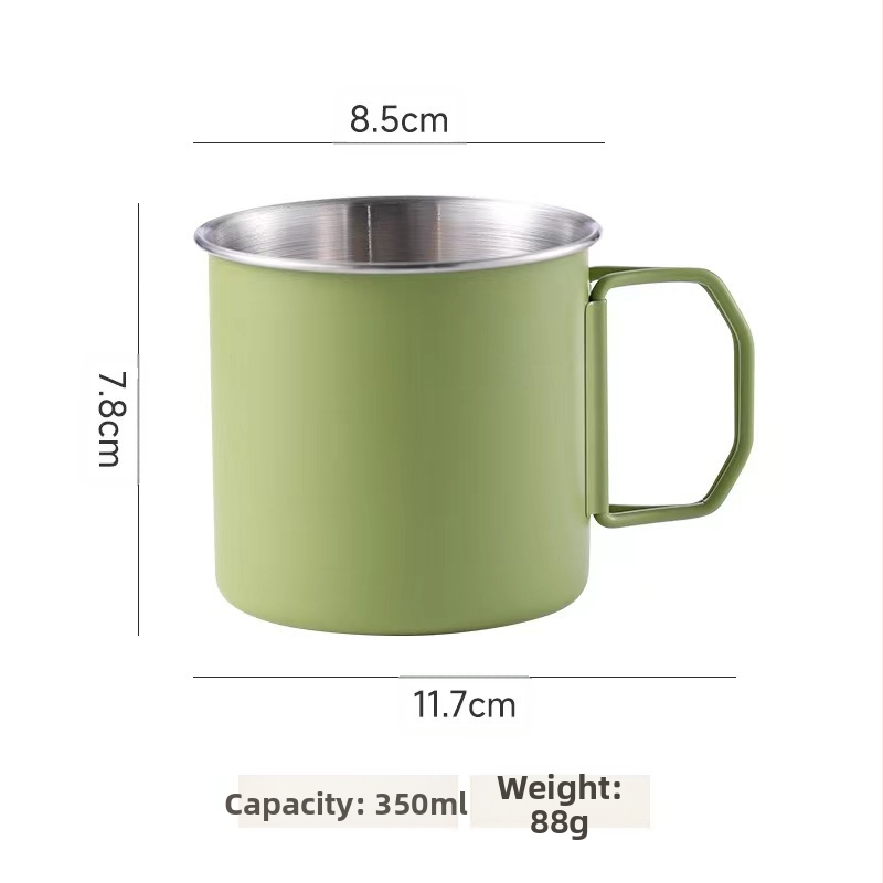 Āra nerūsējošā tērauda 304 saliekamā krūze Āra kempinga virtuves piederumi Alpīnisma ūdens krūze Pārnēsājama uzglabāšanas alus krūze