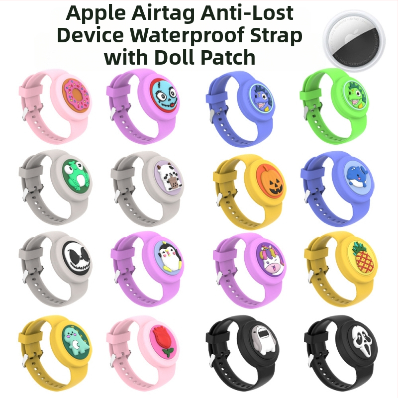 Подходяща за Apple Airtag, водоустойчива каишка за китката, чанта с анимационна кукла и закопчалка за деца.