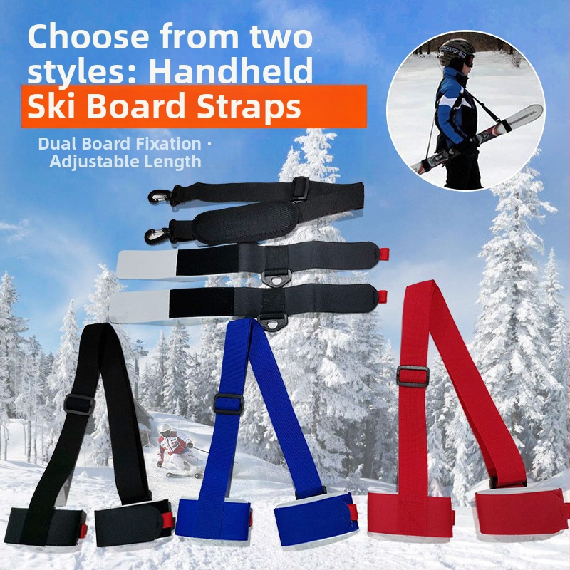 Snieglentės dirželis, nešiojamas dvilentės snieglentės dirželis, fiksuotas rogių dirželis, reguliuojamas, nuimamas rogių dirželis, kryžminis