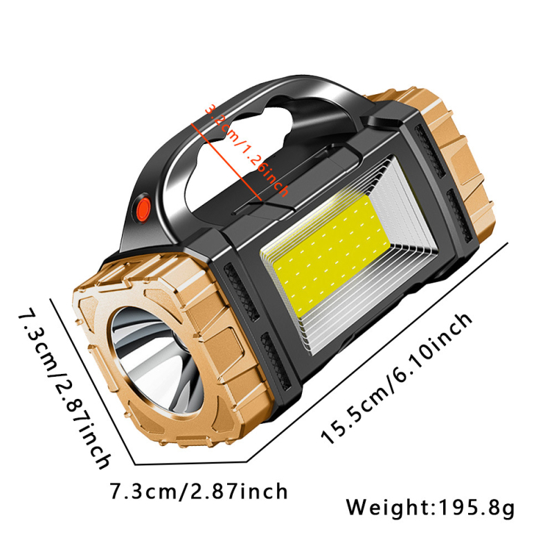 Határokon átnyúló új, napelemes, multifunkcionális hordozható lámpa, LED-es világítású, hordozható keresőlámpa, kempinglámpa