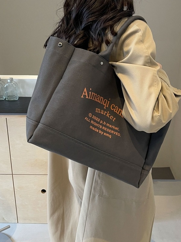 Eredeti, házi készítésű, japán stílusú vastag vászon angol táska, sokoldalú, művészi, hordozható, nagy kapacitású kézitáska diákoknak, ingázóknak