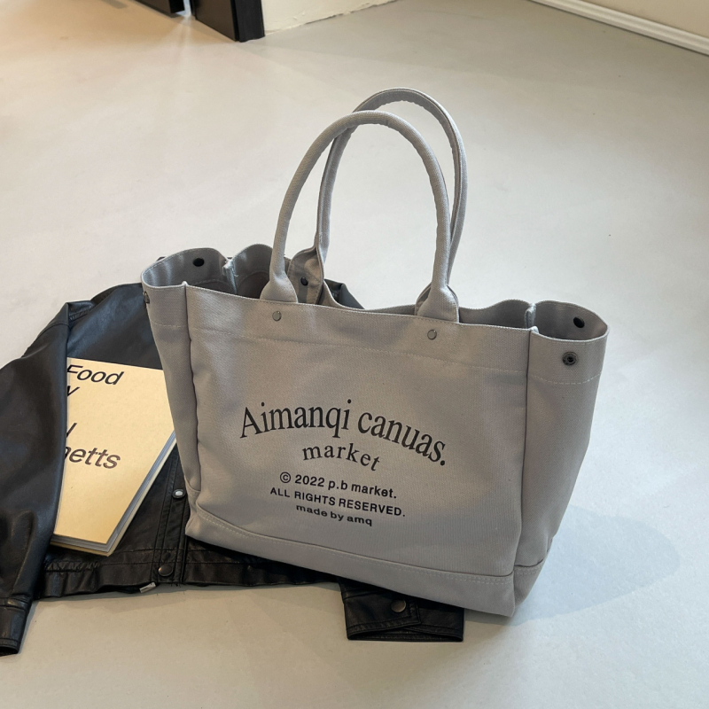 Eredeti, házi készítésű, japán stílusú vastag vászon angol táska, sokoldalú, művészi, hordozható, nagy kapacitású kézitáska diákoknak, ingázóknak