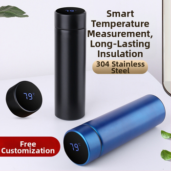 304 από ανοξείδωτο ατσάλι με οθόνη αφής, έξυπνο θερμός με LED, διπλό κενό, μέτρηση θερμοκρασίας, εκτύπωση λογότυπου κυπέλλου θερμοκρασίας