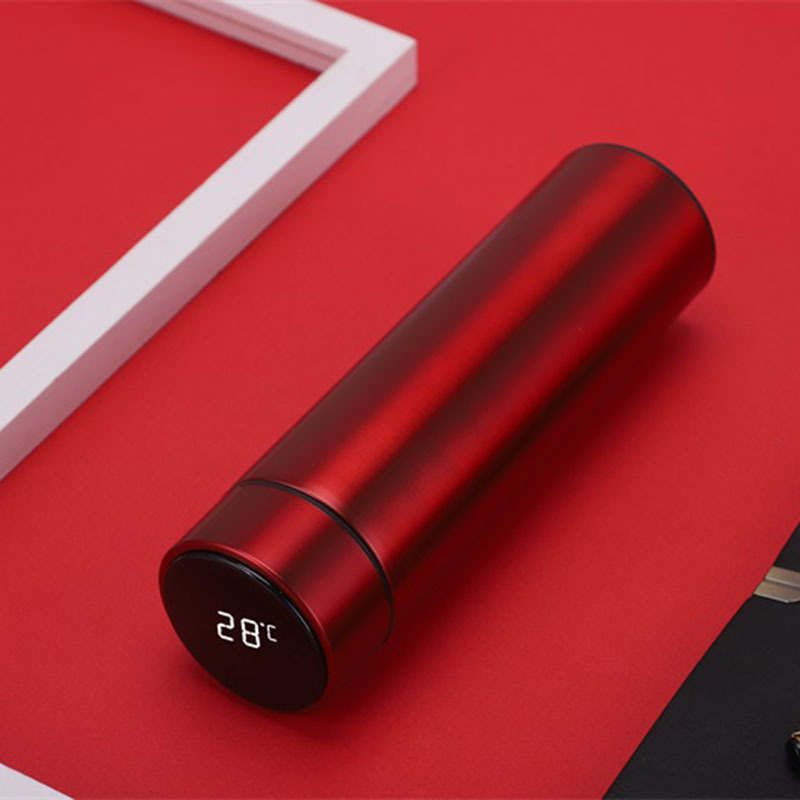 304 rozsdamentes acél érintőképernyős kijelző hőmérsékletmérő pohár intelligens LED termosz pohár dupla vákuumos hőmérsékletmérés hőmérsékletmérő pohár nyomtatási logó