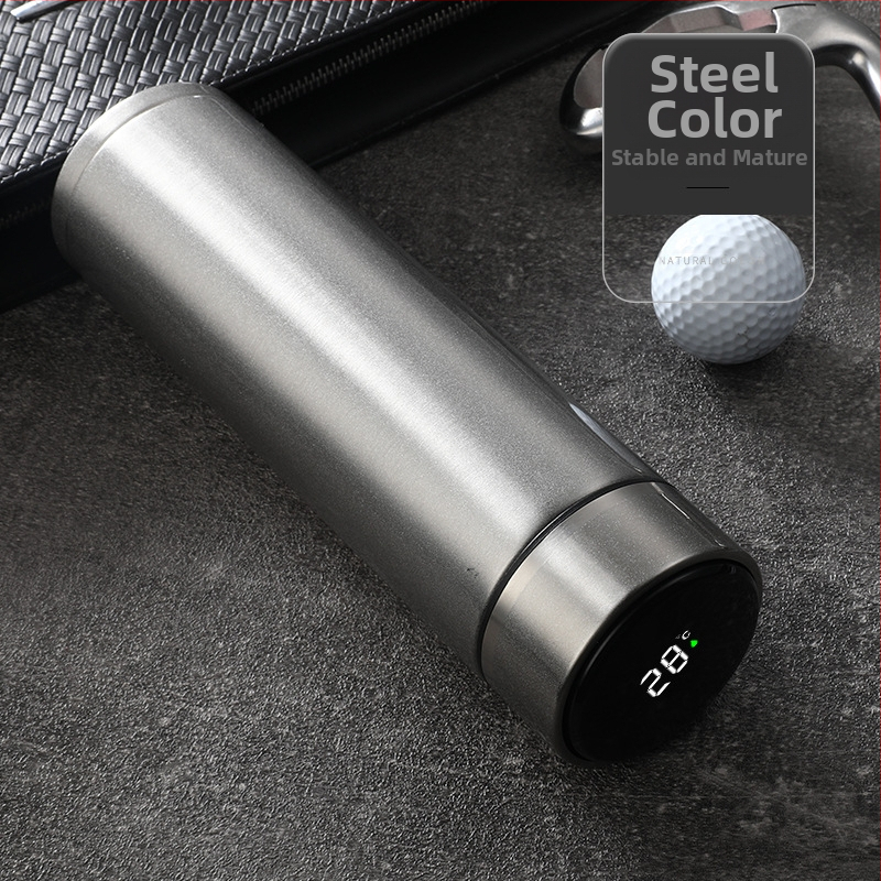 304 rozsdamentes acél érintőképernyős kijelző hőmérsékletmérő pohár intelligens LED termosz pohár dupla vákuumos hőmérsékletmérés hőmérsékletmérő pohár nyomtatási logó