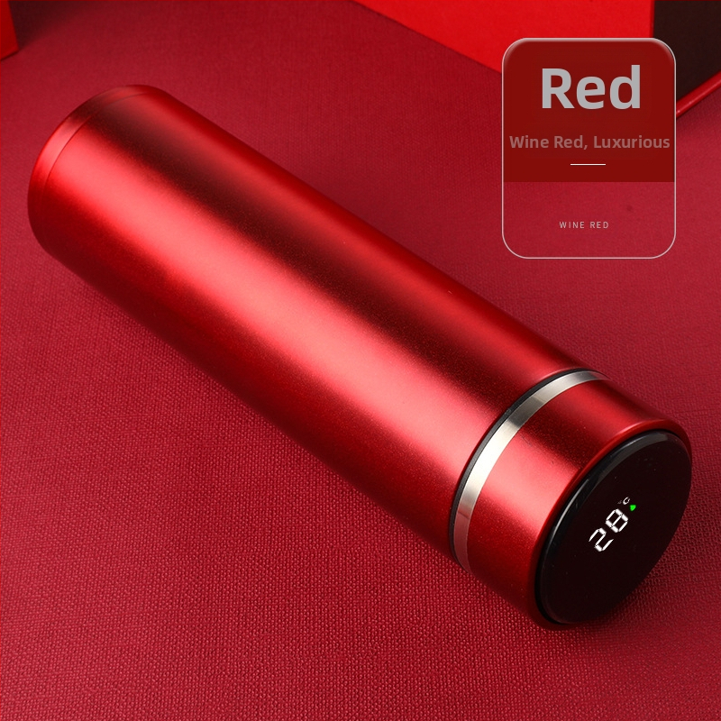 304 rozsdamentes acél érintőképernyős kijelző hőmérsékletmérő pohár intelligens LED termosz pohár dupla vákuumos hőmérsékletmérés hőmérsékletmérő pohár nyomtatási logó