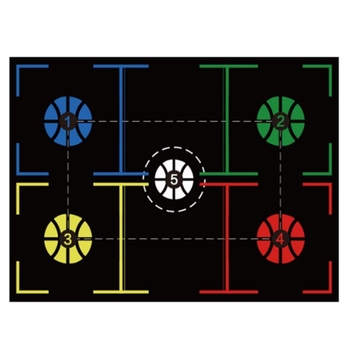 Χαλί προπόνησης ποδιών μπάσκετ αντιολισθητικό χαλάκι ελέγχου μπάλας αθλητικό χαλάκι ρυθμού εσωτερικού χώρου ηχομονωτικό ανθεκτικό στη φθορά χαλάκι προπόνησης μπάσκετ χονδρικής