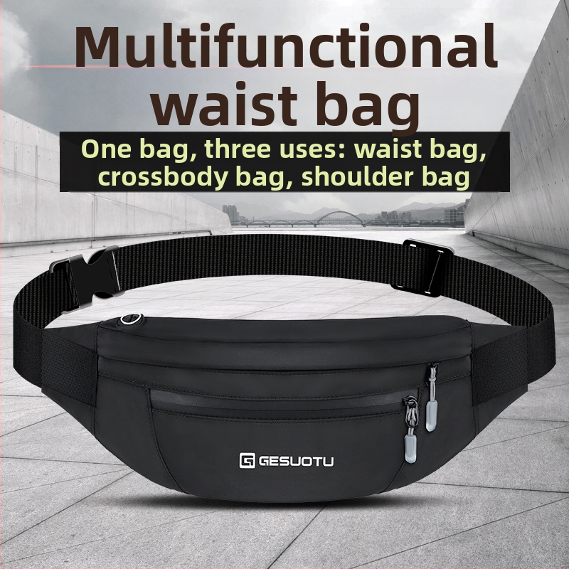 Спортна чанта за кръста за мъже и жени с голям капацитет за бягане на открито, портфейл за мобилен телефон, чанта за касиер, чанта за пътуване през рамо, ултратънка малка чанта за гърди