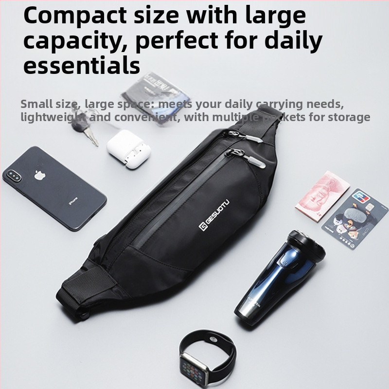 Спортна чанта за кръста за мъже и жени с голям капацитет за бягане на открито, портфейл за мобилен телефон, чанта за касиер, чанта за пътуване през рамо, ултратънка малка чанта за гърди