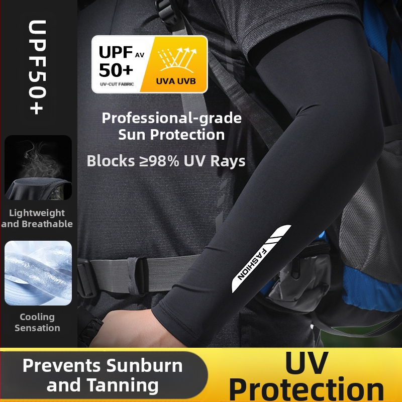 Vīriešu ledus piedurkne ar sauli, plāna, vēsa, elpojoša, elpojoša, elpojoša, elpojoša, ar UV aizsardzību, vasaras riteņbraukšanas roku sargs.