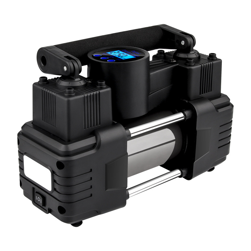 Auto õhupump kahesilindriline rehvipump kaasaskantav 12V auto kasutamiseks kõrgsurve elektriline metallist õhukompressor