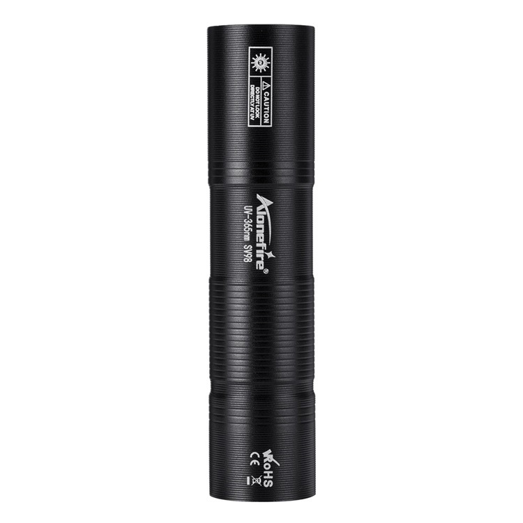 Nabíjacia 365nm fluorescenčná lampa na detekciu agentov s fialovým svetlom, ultrafialovým svetlom na detektor peňazí, identifikačná baterka na mince SV98