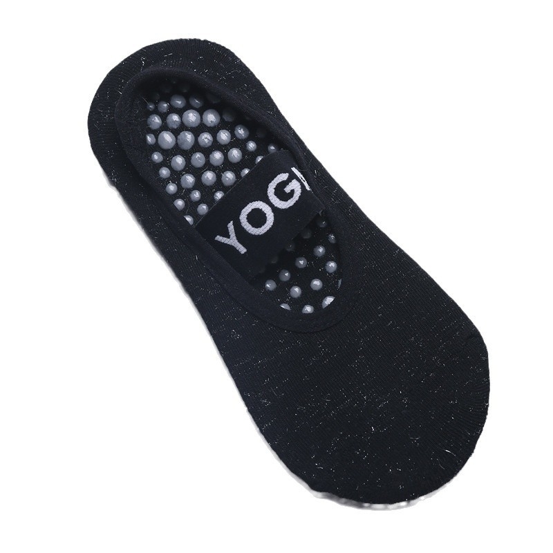 Sügisesed ja talvised professionaalsed jooga- ja pilatesesokid, hõbedased, lameda põhjaga, paksendatud seljataga, libisemiskindlad hüppepõrandasokid